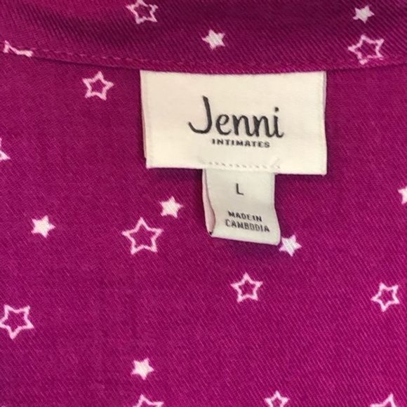Jenni printed button up pajama lounge shirt - Picture 3 of 8
